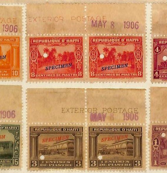 timbres-poste stamps Haiti 1906 UPU Sample Stamps